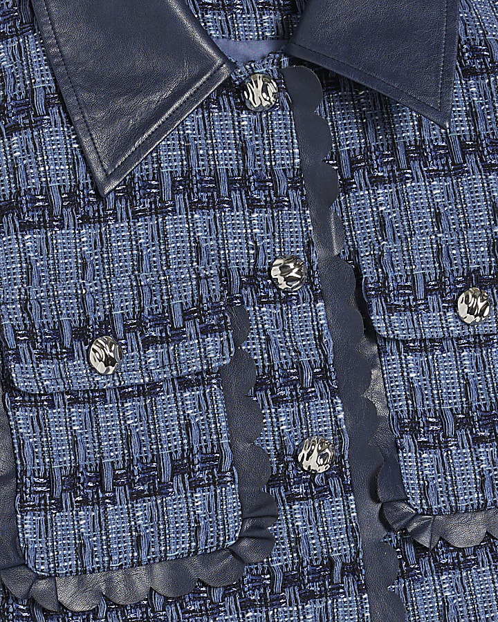 Blue Boucle Scallop Trophy Jacket