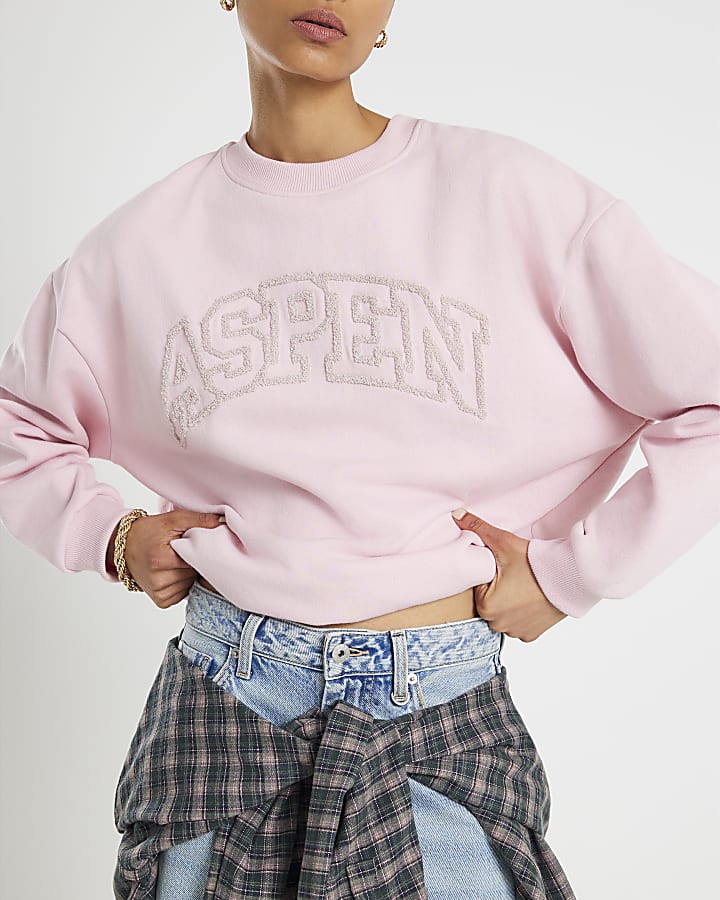 Pink Long Sleeve Aspen Sweatshirt