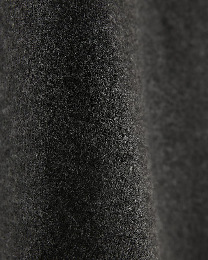 Grey Long Sleeve Cosy Gold Detail Top