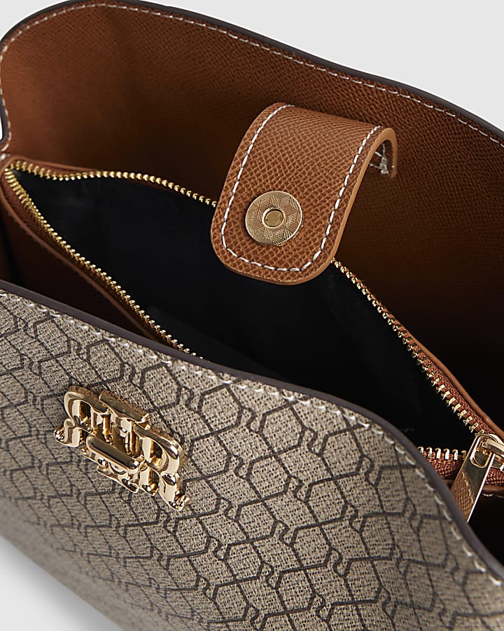 Beige Monogram Bucket Bag Bundle