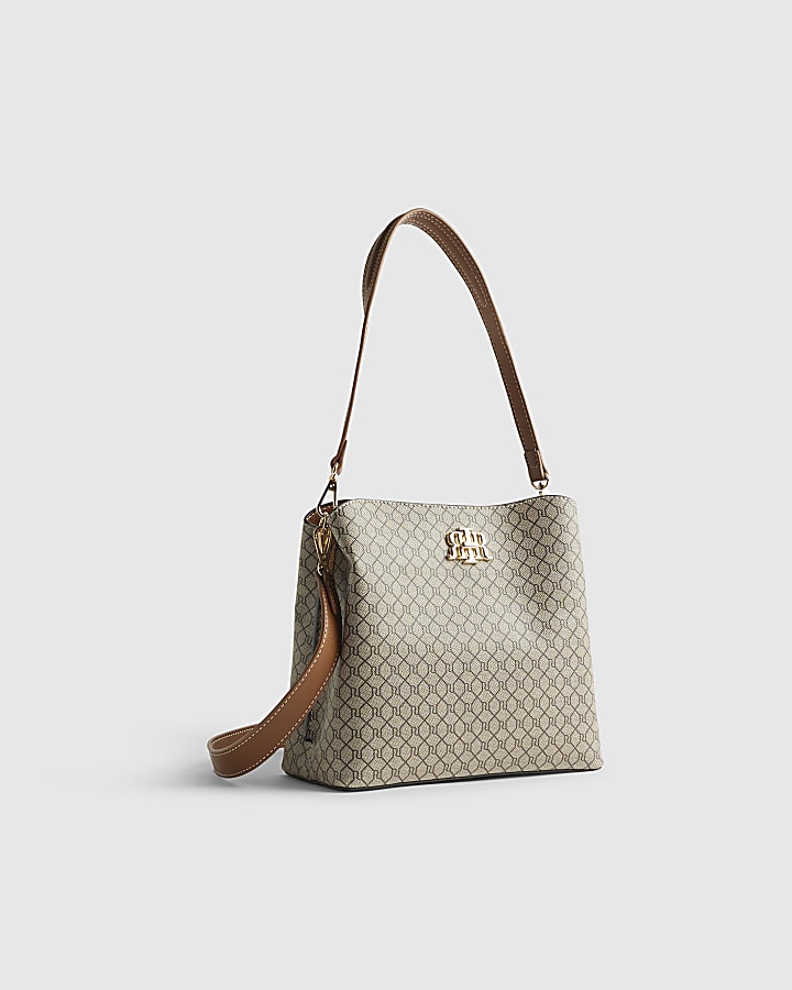 Beige Monogram Bucket Bag Bundle