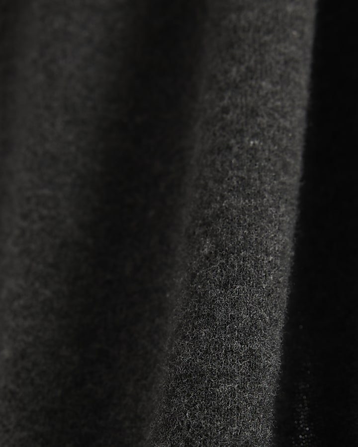 Grey Cosy Midi Skirt