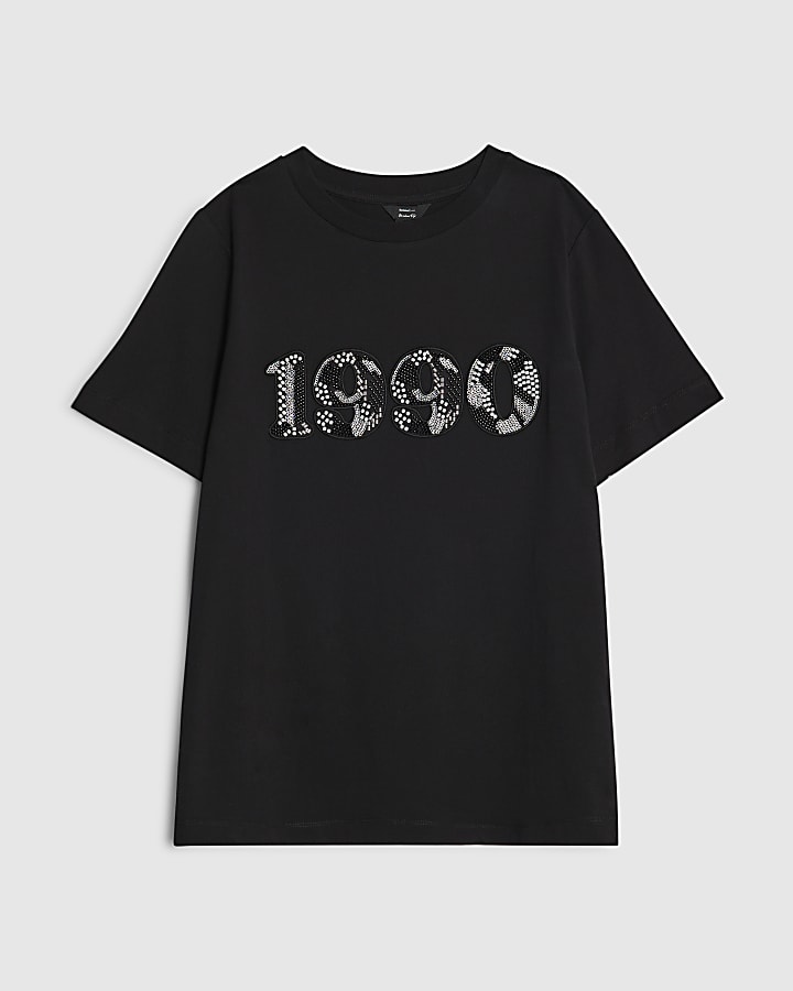Black Short Sleeve 1990 T-shirt
