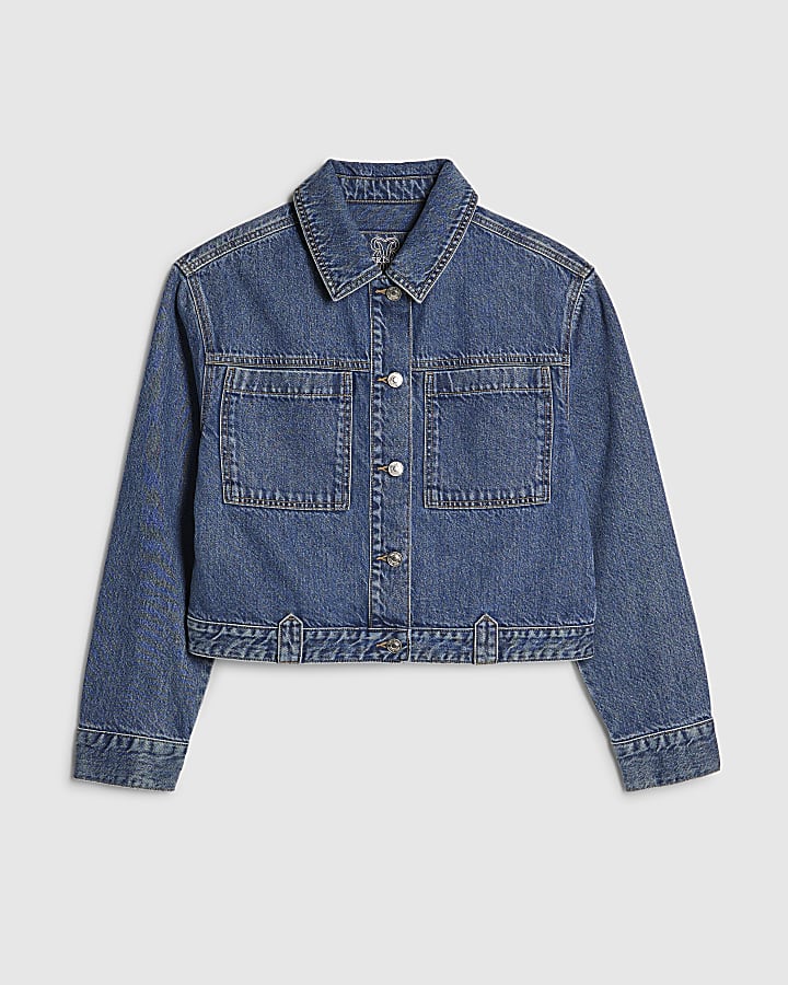 Blue Denim Long Sleeve Pocket Jacket