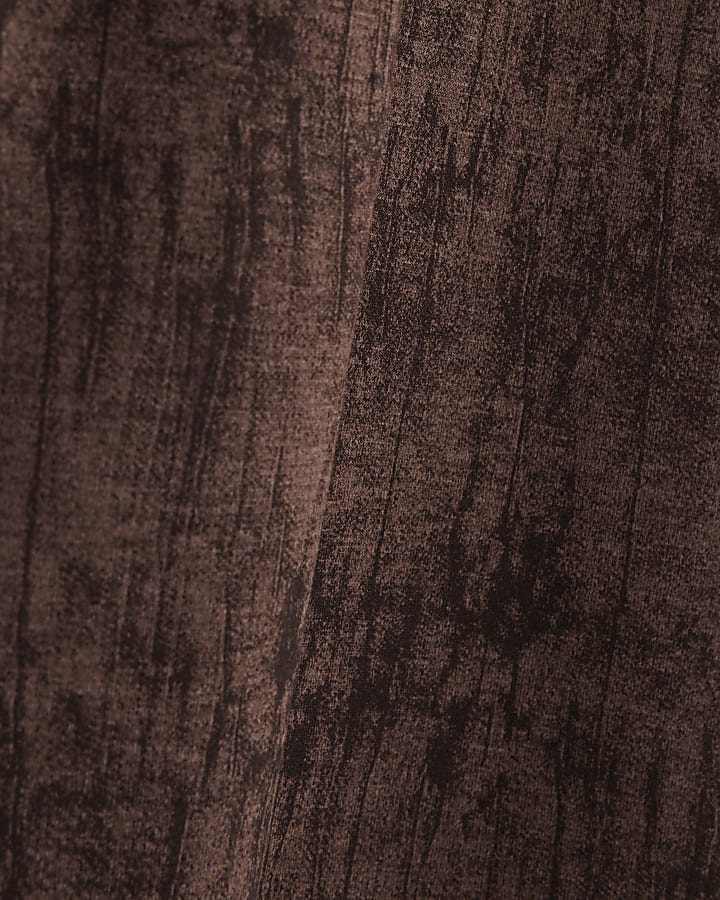 Brown Premium Crinkle Effect Boxy T-shirt