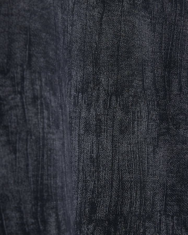 Navy Premium Crinkle Effect Boxy T-shirt