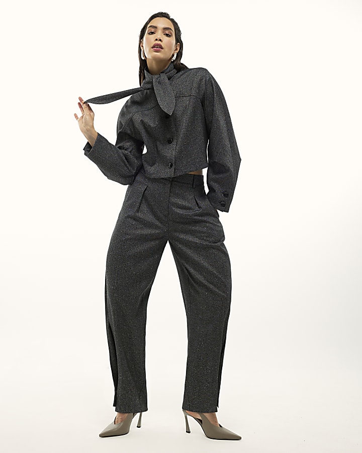 Grey Tapered Trousers