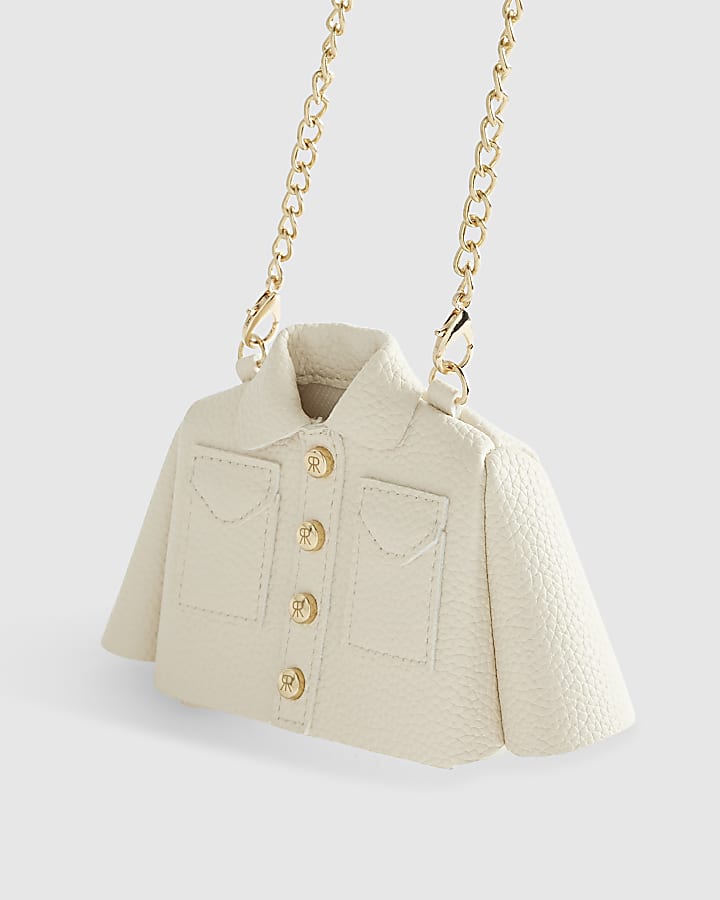 Cream Shirt Mini Purse