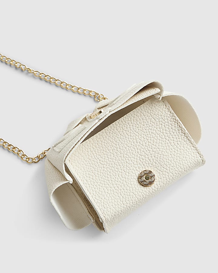 Cream Shirt Mini Purse
