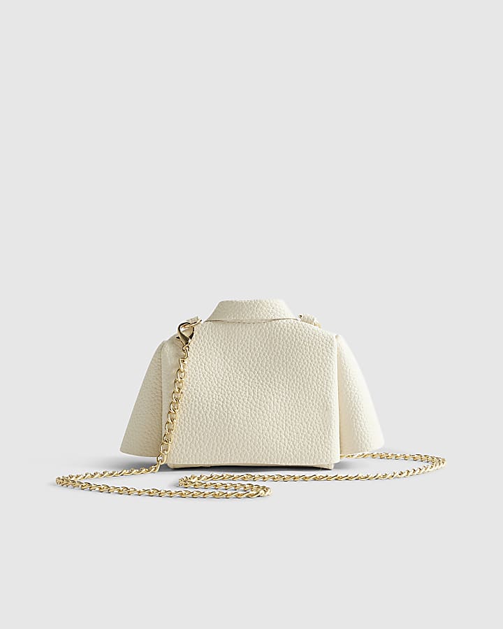 Cream Shirt Mini Purse