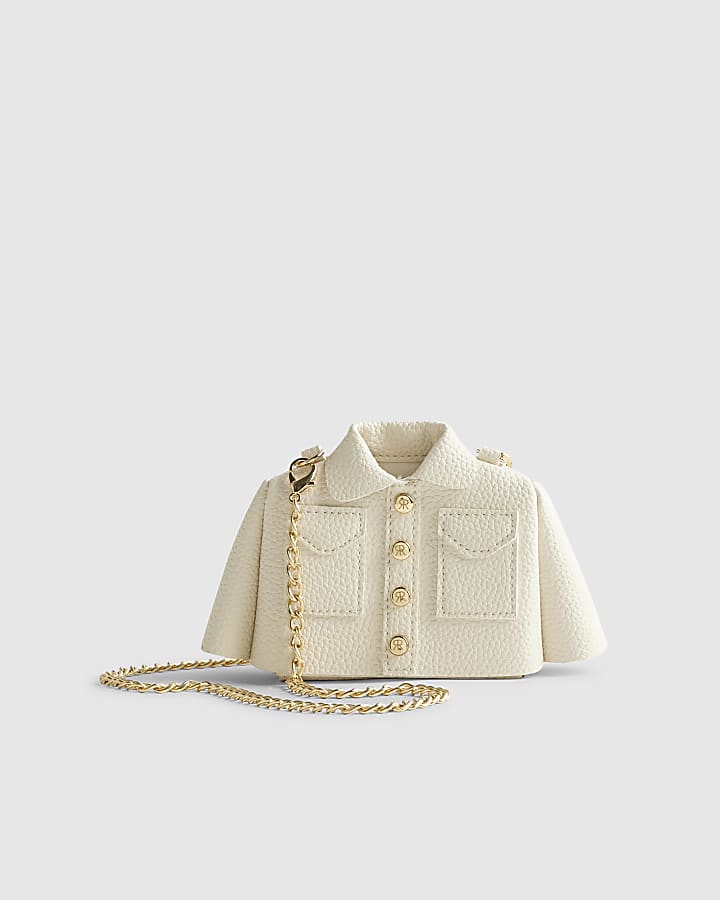 Cream Shirt Mini Purse