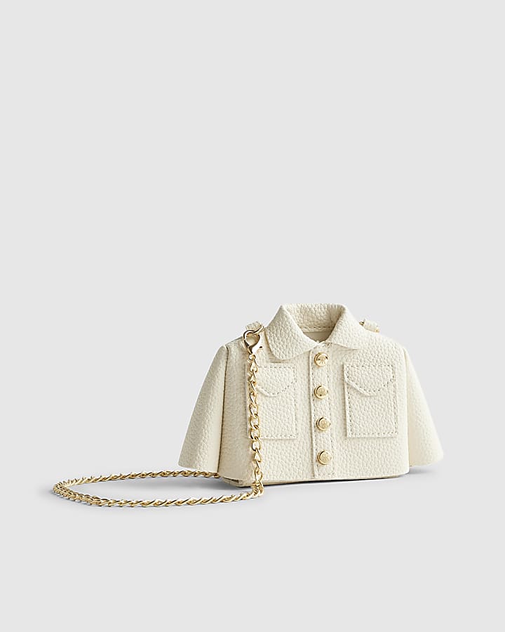 Cream Shirt Mini Purse