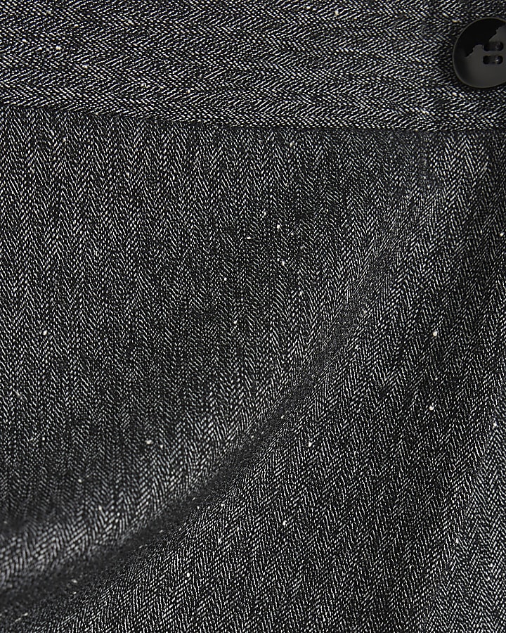 Grey Button Detail Wrap Skort