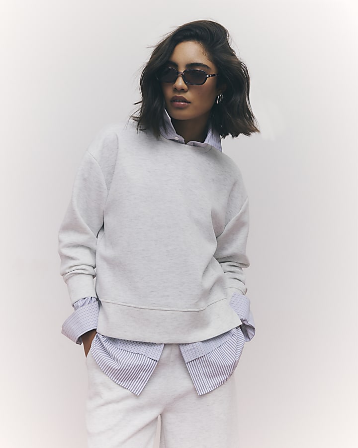Grey Boxy Sweatshirt