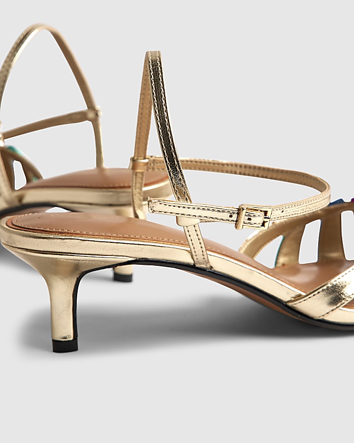 Multi Colour Caged Court Heels