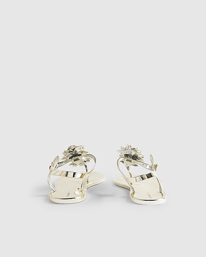 Gold Flower Sandals