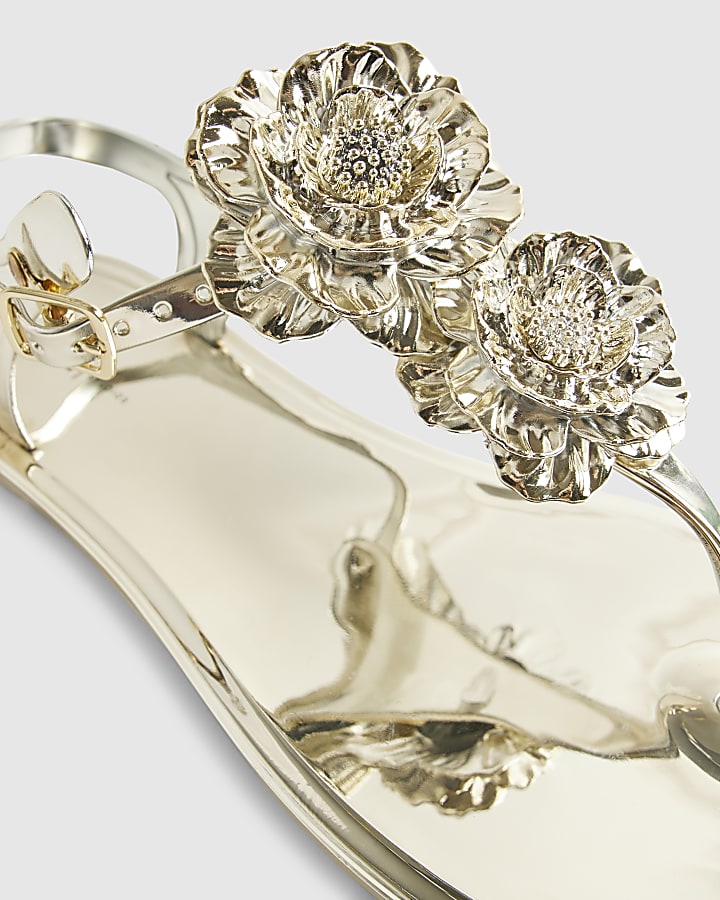 Gold Flower Sandals
