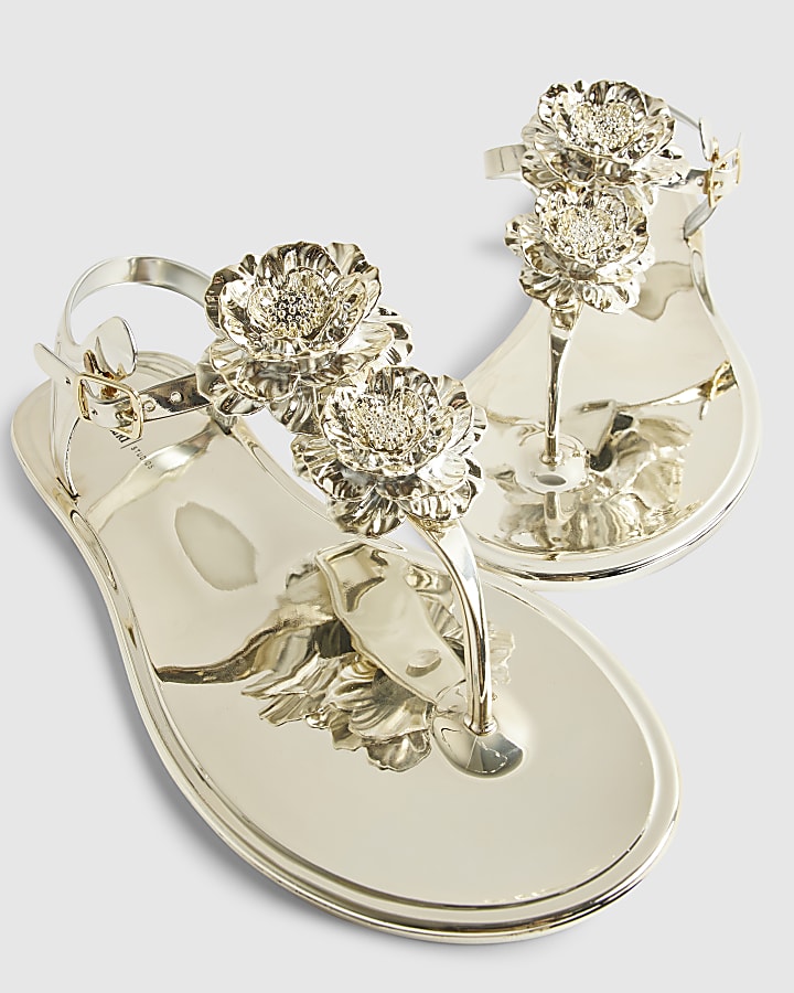 Gold Flower Sandals