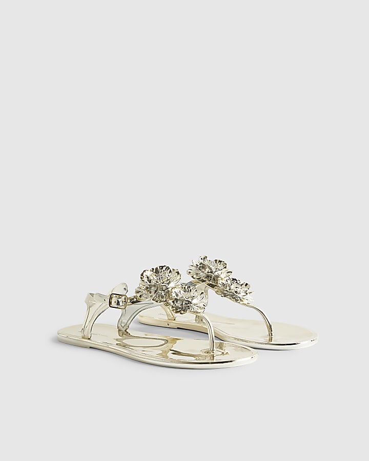 Gold Flower Sandals
