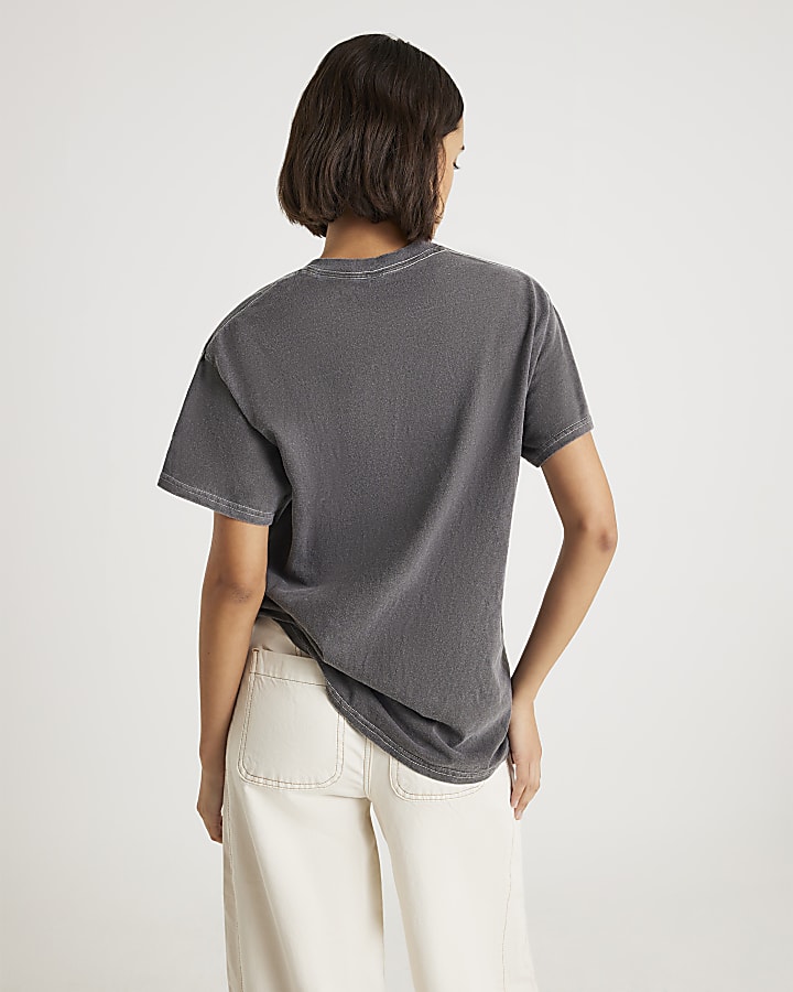 Grey Short Sleeve Panama Foil T-shirt