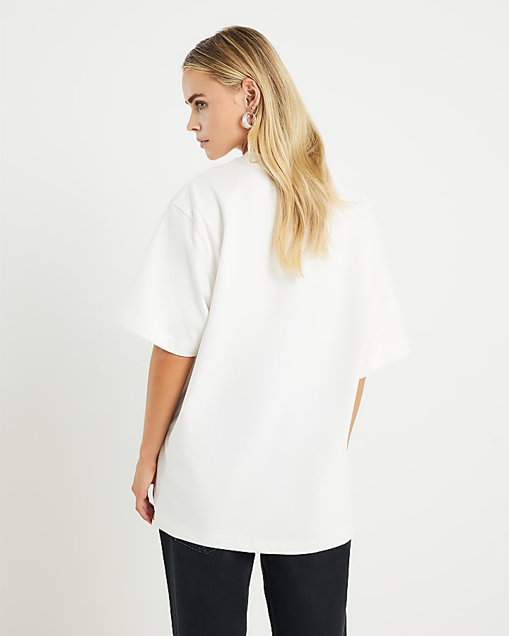 White Manhattan Premium T-shirts