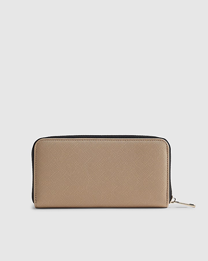 Blue Webbing Front Monogram Print Purse