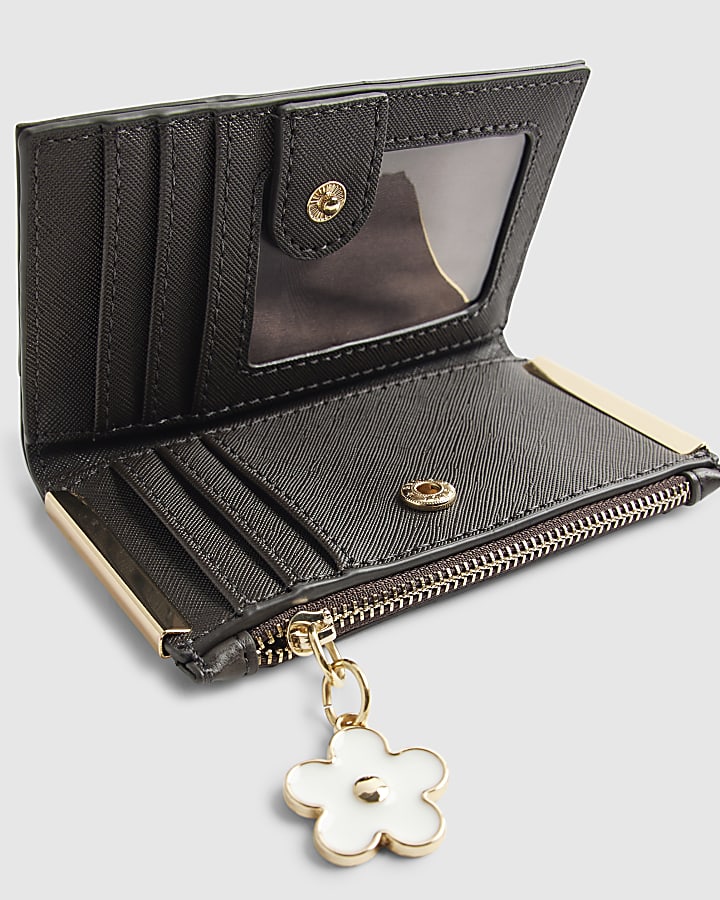 Brown Daisy Monogram Print Mini Purse