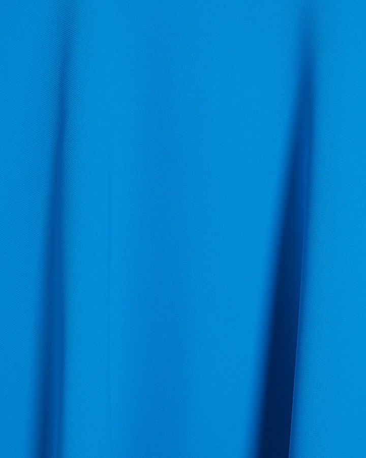 Blue Long Sleeve Batwing Top