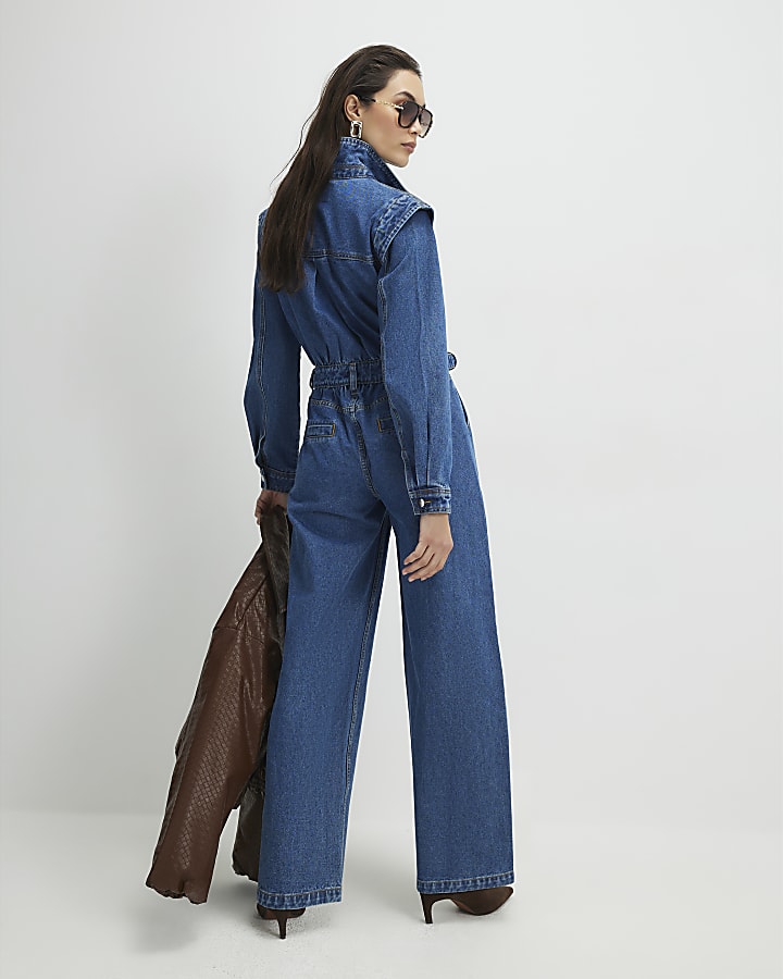 Blue Denim Jumpsuit