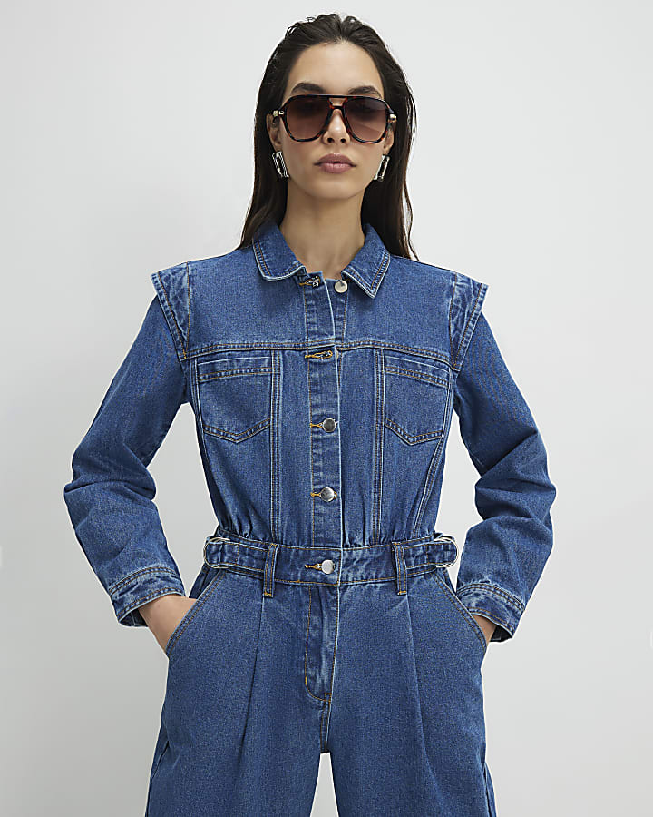 Blue Denim Jumpsuit
