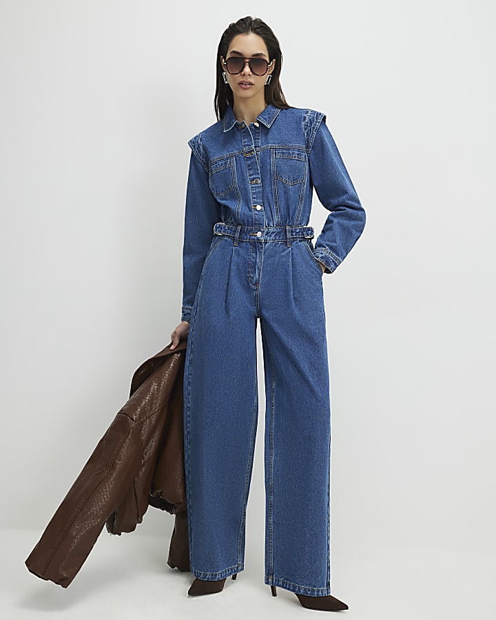 Blue Denim Jumpsuit