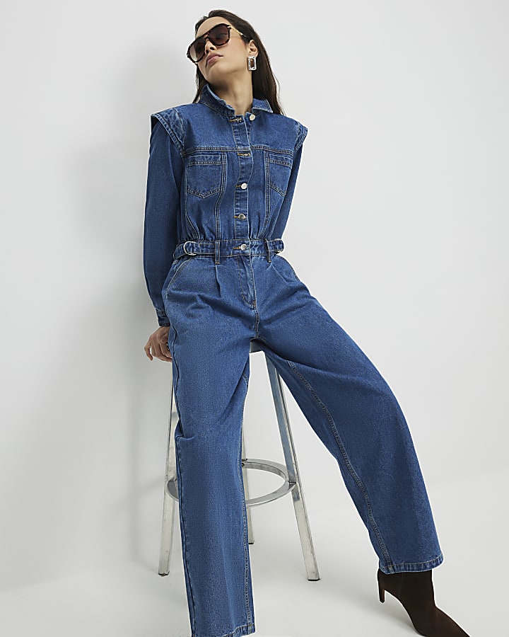 Blue Denim Jumpsuit