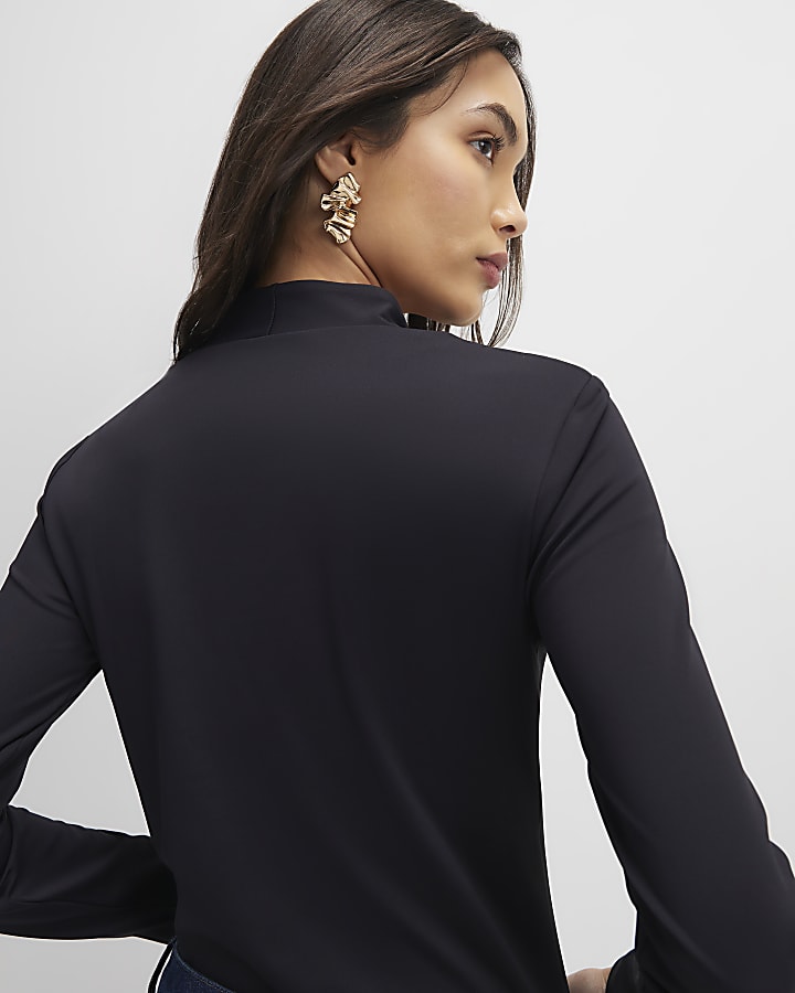 White Long Sleeve Plunge Bodysuit Multipack
