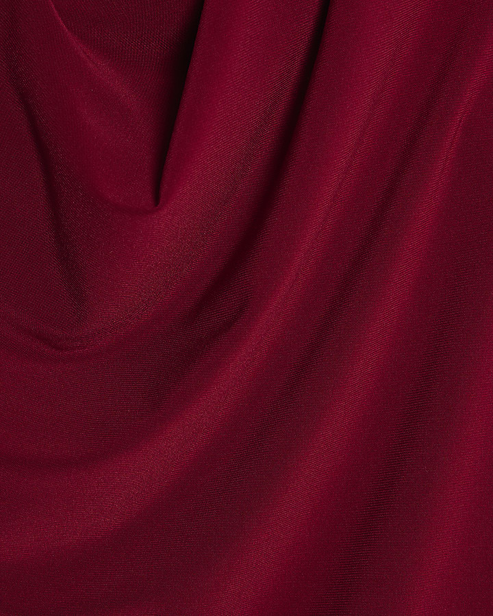 Red Sleeveless Halter Neck Top