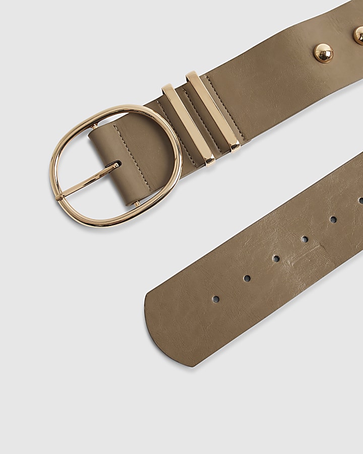 Brown Thick Studded Belt