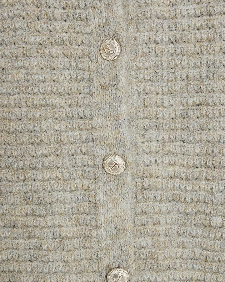 Cream Short Sleeve Fringed Button Up Cardigan