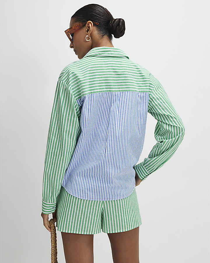 Green Striped Toucan Shirt