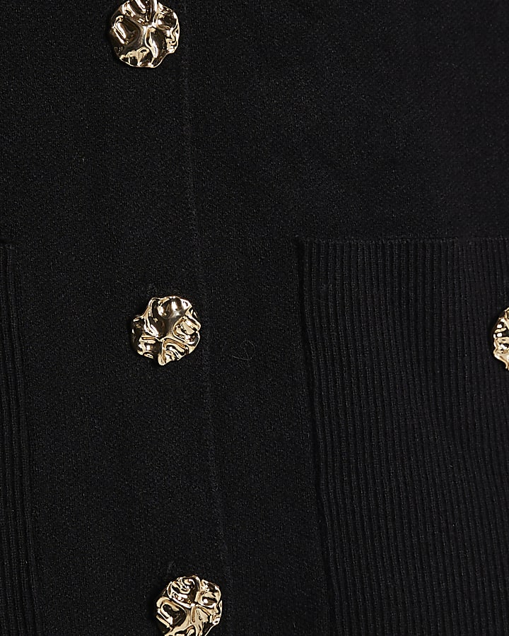 Black Knitted Waistcoat