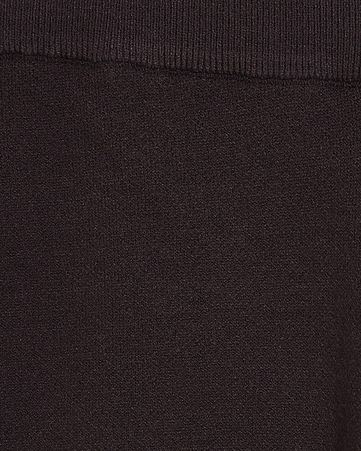 Brown Wide leg Knitted Trousers