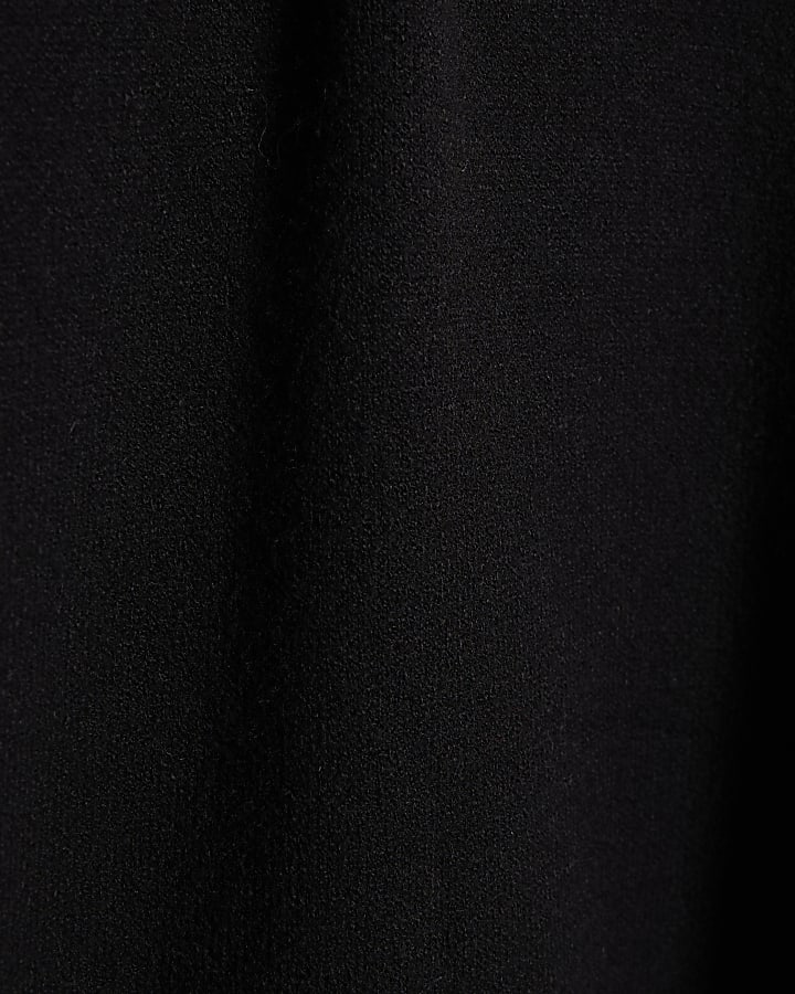 Black Wide leg Knitted Trousers