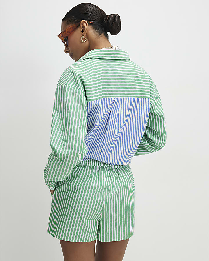 Green Striped Toucan Shorts