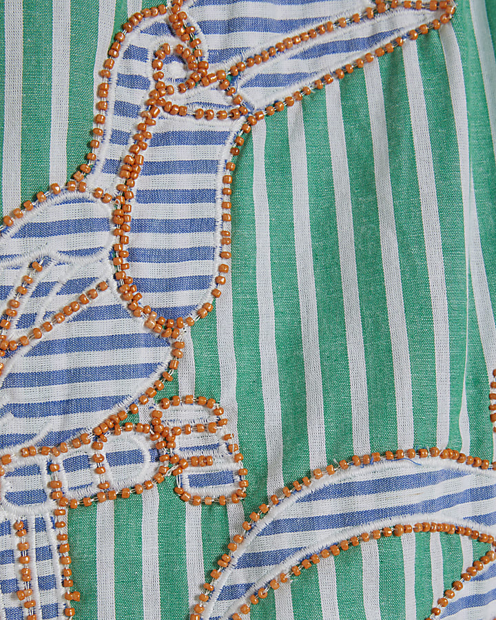 Green Striped Toucan Shorts