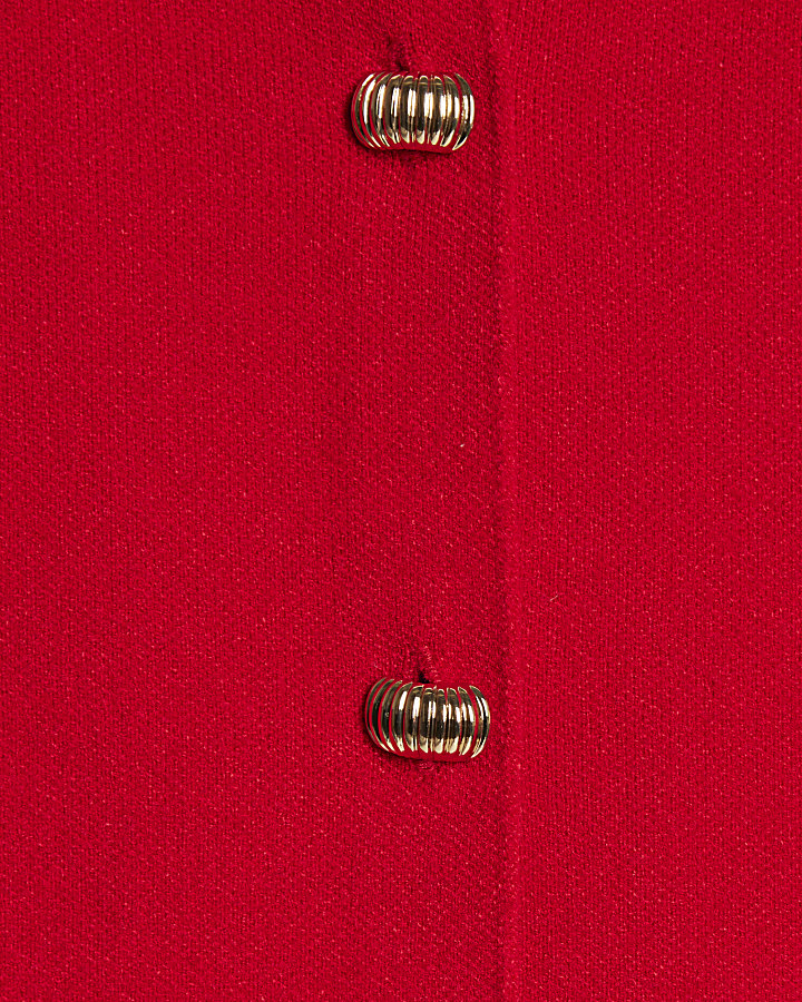 Red Knitted Waistcoat