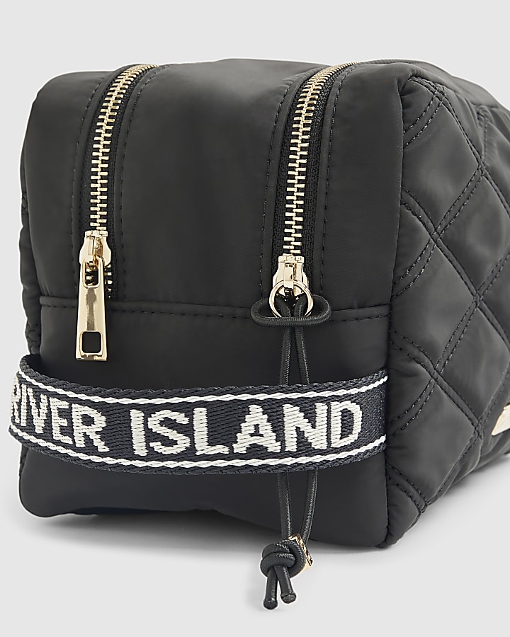 Black Double Zip Makeup Bag