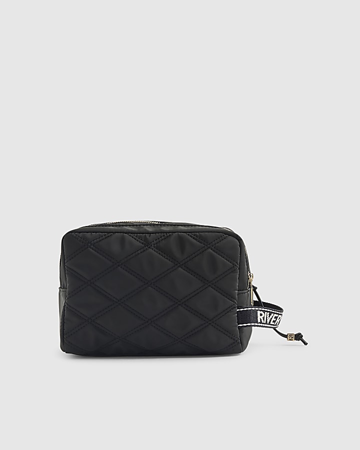 Black Double Zip Makeup Bag