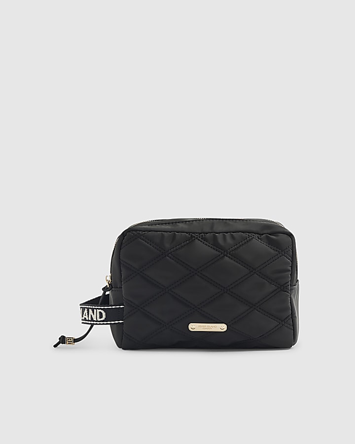 Black Double Zip Makeup Bag