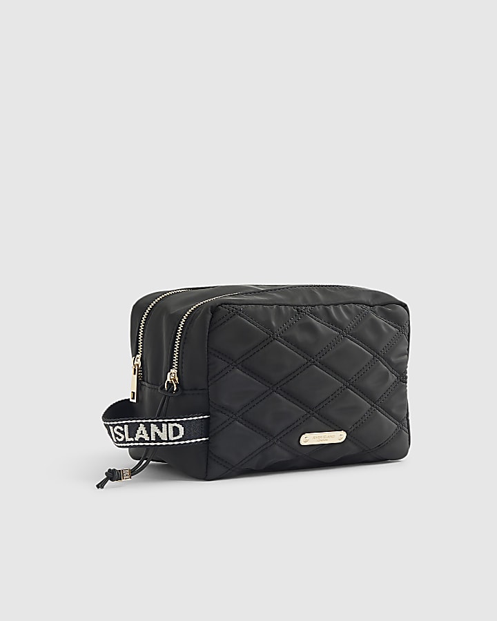 Black Double Zip Makeup Bag