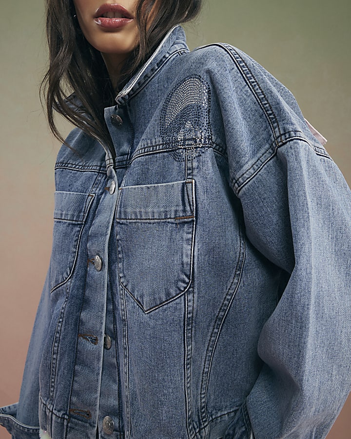 Blue Year Zero Notes Denim Jacket