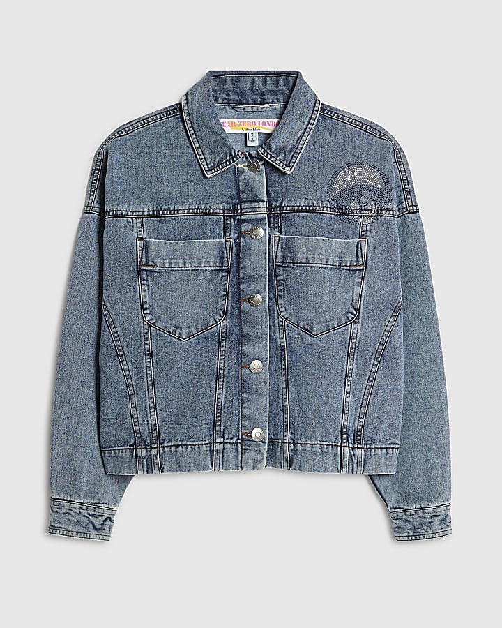 Blue Year Zero Notes Denim Jacket