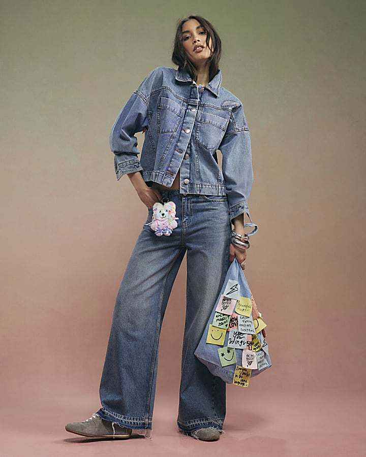 Blue Year Zero Notes Denim Jacket